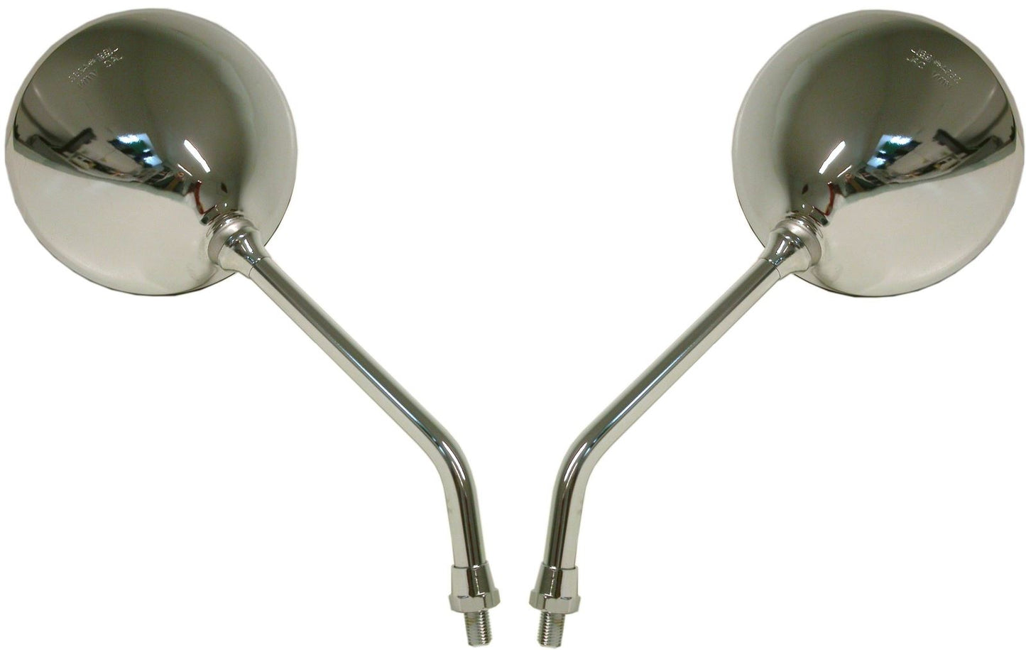Mirrors 10mm Chrome Round Left & Right Honda Custom Only