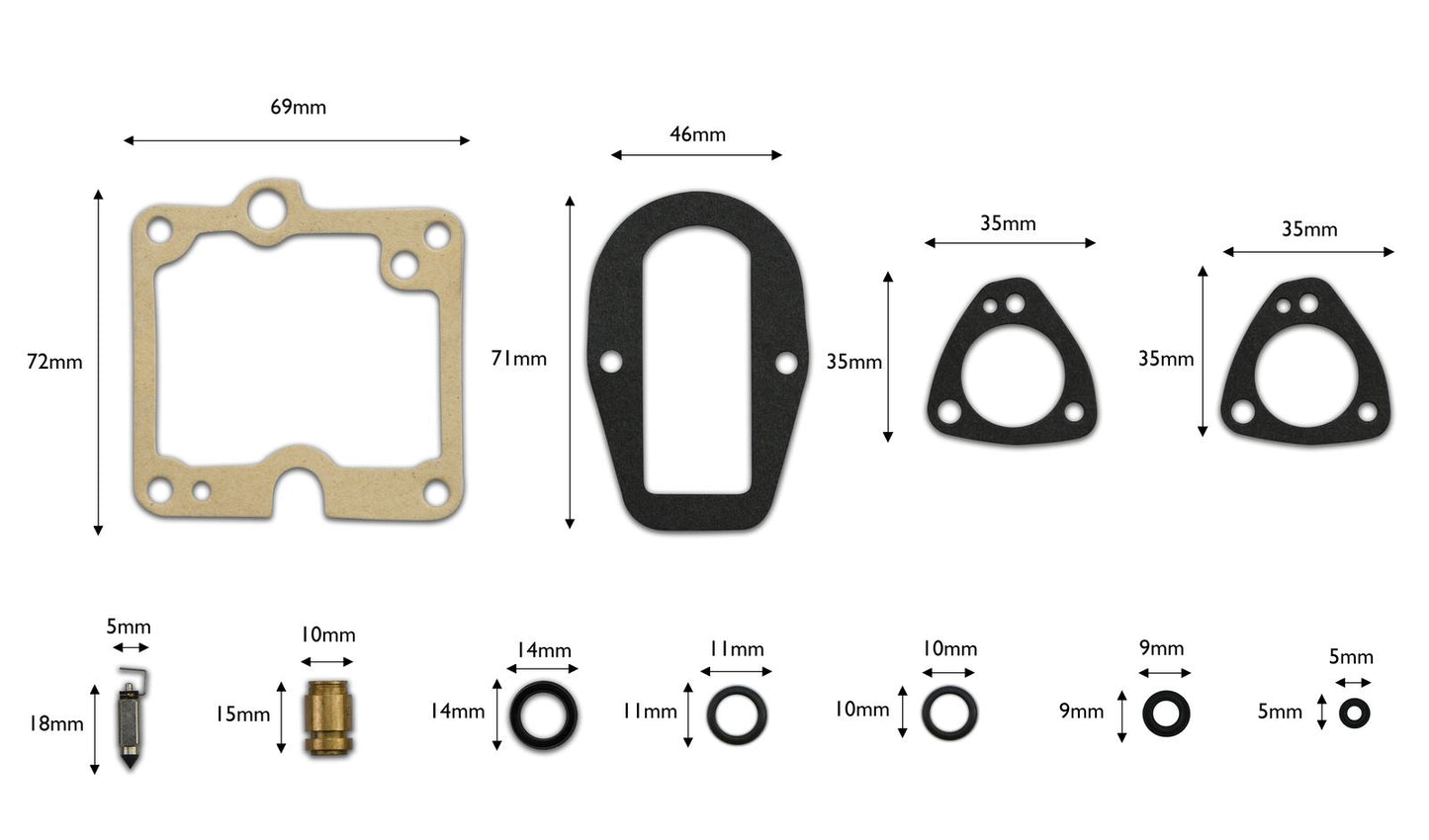 Carb Repair Kit Yamaha SR500 78-85