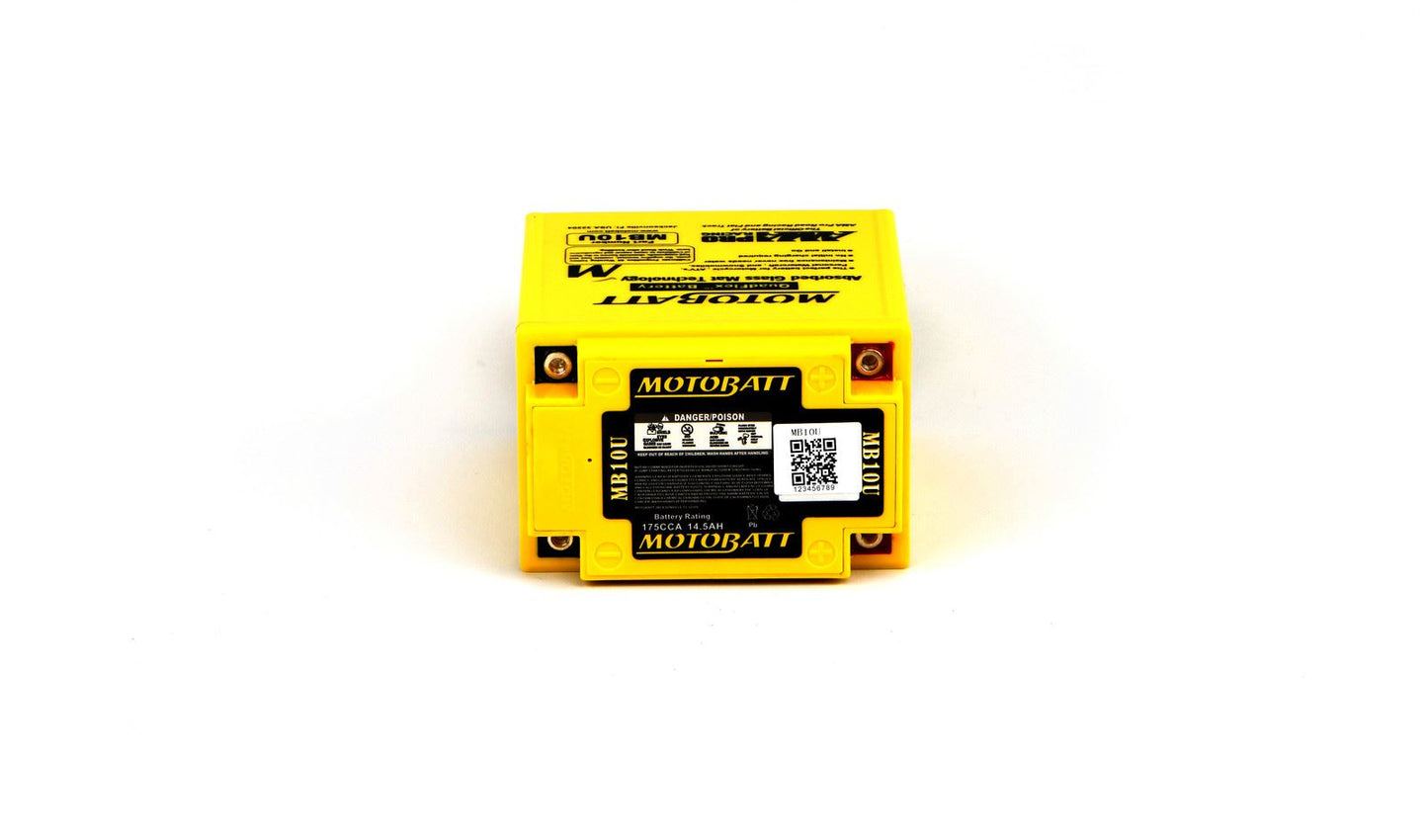 Motobatt Battery MB10U 12v 15.4Ah (20Hr) CCA:175A 12N103A & B, YB10LA2 L:135mm x H:155mm x W:90mm