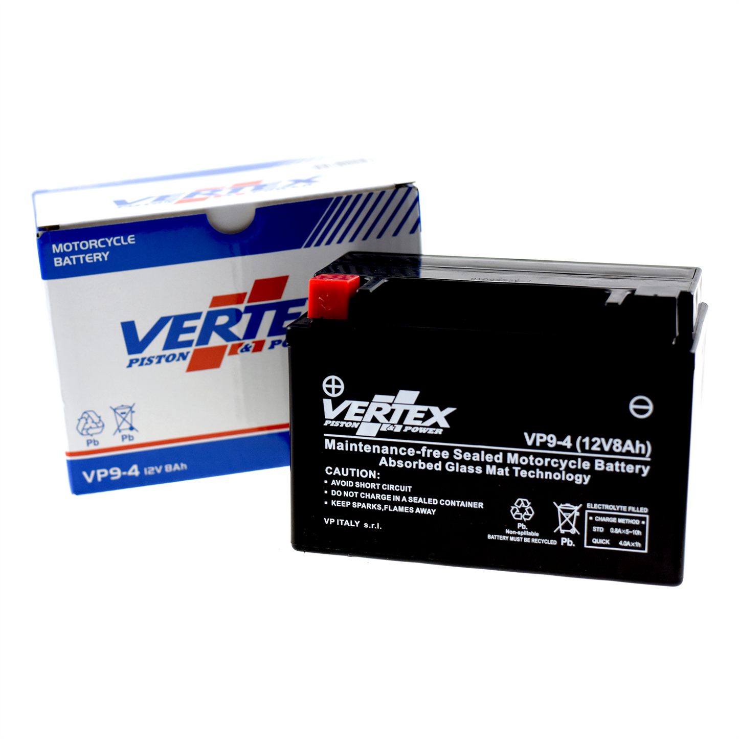 Vertex VP9-4 Battery replaces CTX9-BS (L:150 mm x W:87 mm x H:107 mm)
