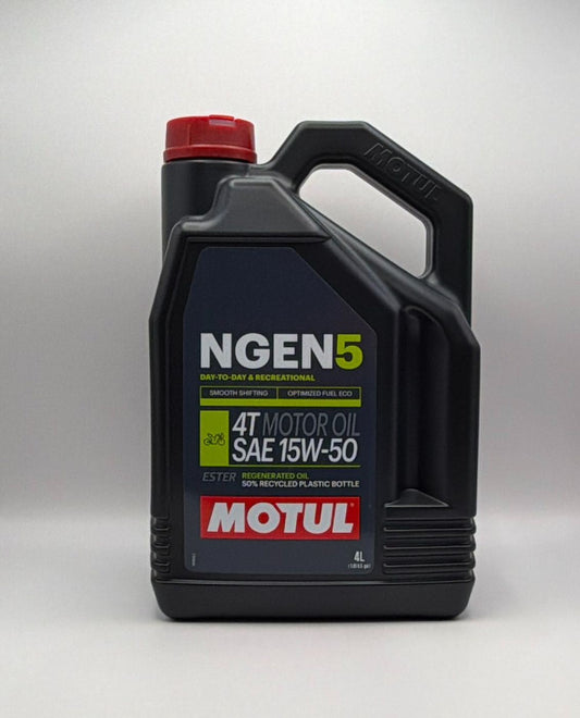 Motul NGEN 5 15w50 4T Next Generation Sustainable Ester Base Synthetic Blend (Upto 75% High Grade Regenerated Oils) API SP, JASO MA2 (2023) (4)