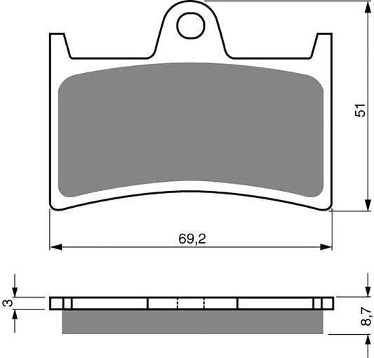 Goldfren Brake Pads S33-070, FA168, FA252, FA380, VD9002