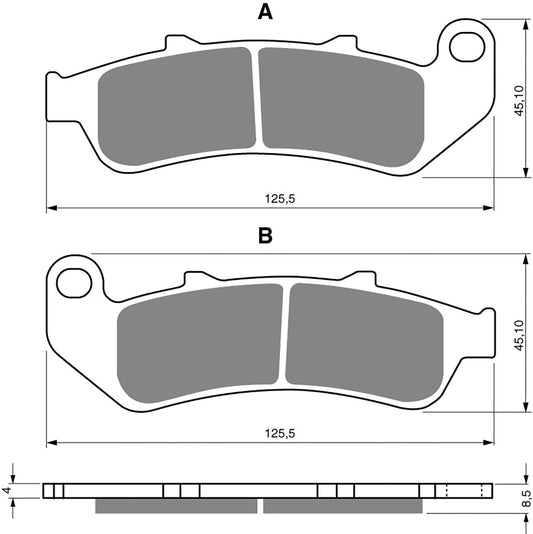 Goldfren Brake Pads AD055, VD164, FA189, FDB2002, SBS685