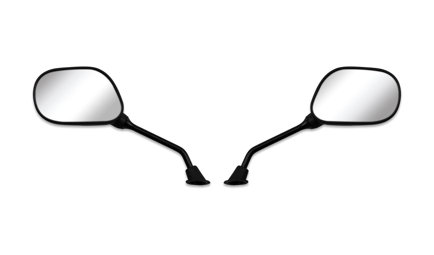 Mirrors Left & Right 8mm Black Rectangle Scooter Yamaha NCX125 (E-Marked)