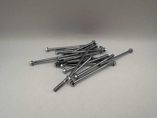 Bolts Flanged Chrome Hexagon M6 x 95mm x 1.00mm Pitch (8mm Head)