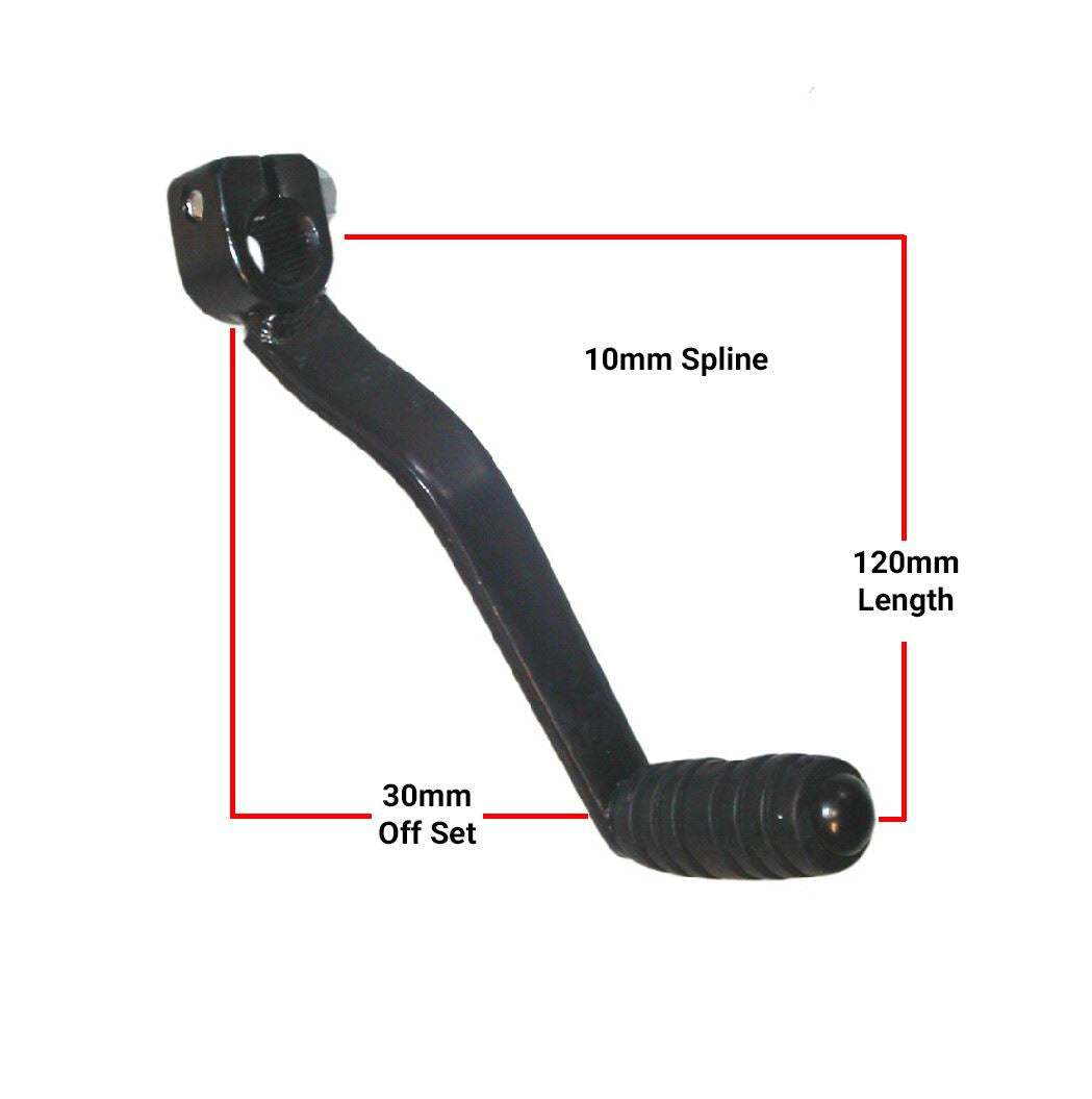 Gear Lever Honda, Kawasaki, Yamaha 4" Black Slight Kick Lever