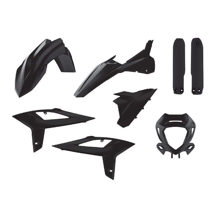 POLISPORT PLASTIC KIT BETA RR 125-480 2T+4T 2020-2022, BLACK