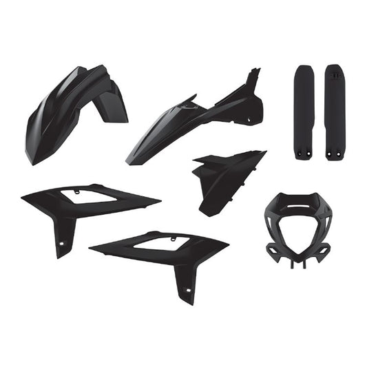 POLISPORT PLASTIC KIT BETA RR 125-480 2T+4T 2020-2022, BLACK
