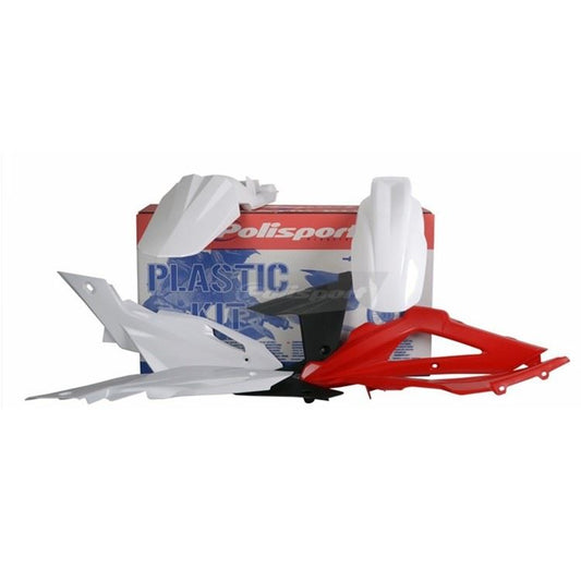 POLISPORT PLASTIC KIT HUSQVARNA TC/TE 250-510 2009-2010, WHITE/RED