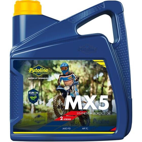 Putoline MX5 Synthetic Premium Racing 2 Stroke Oil 4 Litre 4L Pre Post Mix