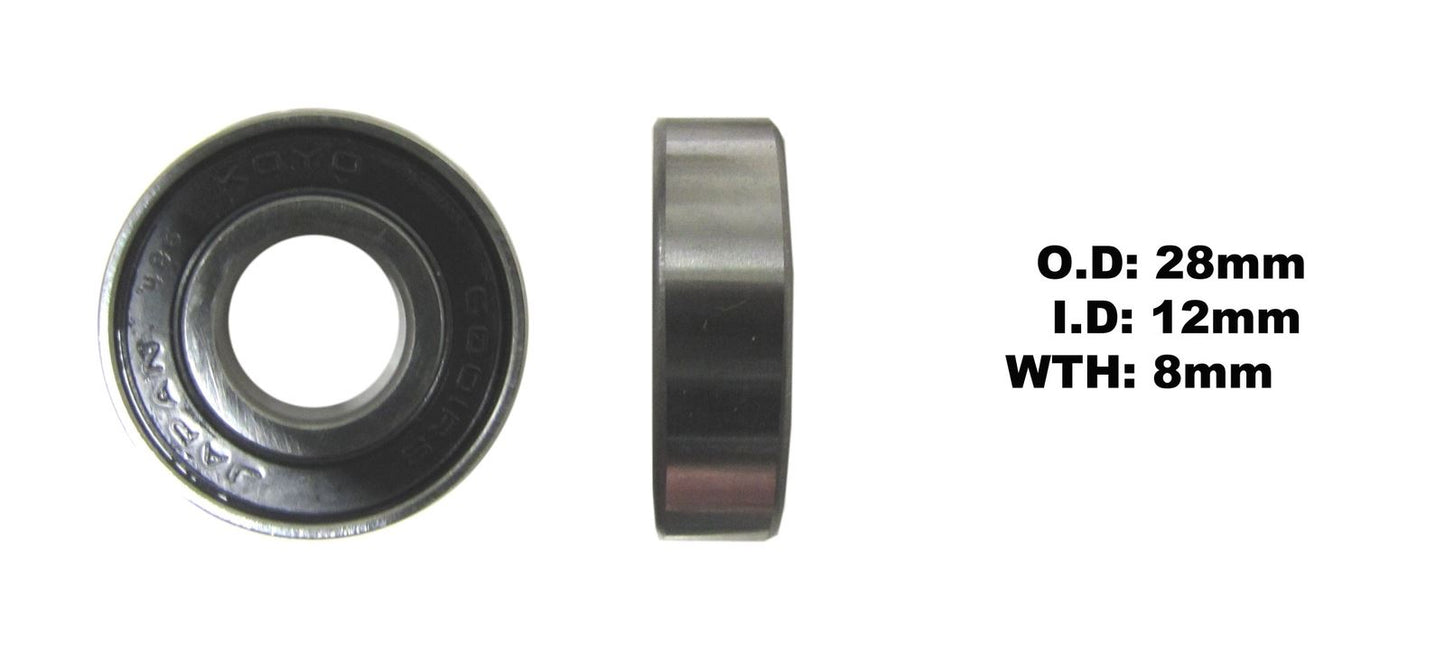 Koyo Bearing 6001-2RS-C3 (ID:12mm x OD:28mm x W:8mm)