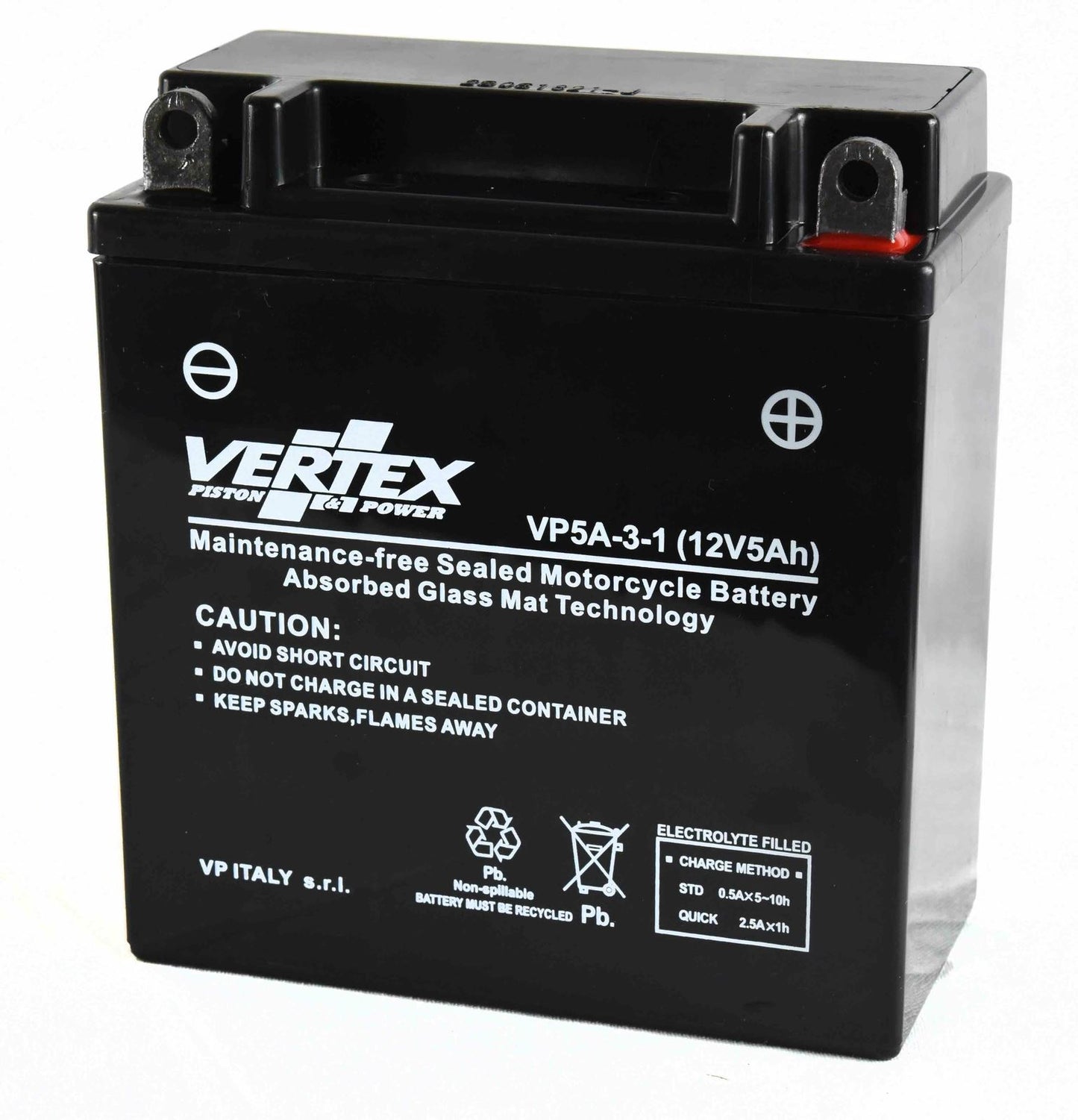 Vertex VP5A-3-1 Battery replaces CB5L-B (L:120 mm x W:59 mm x H:129 mm)