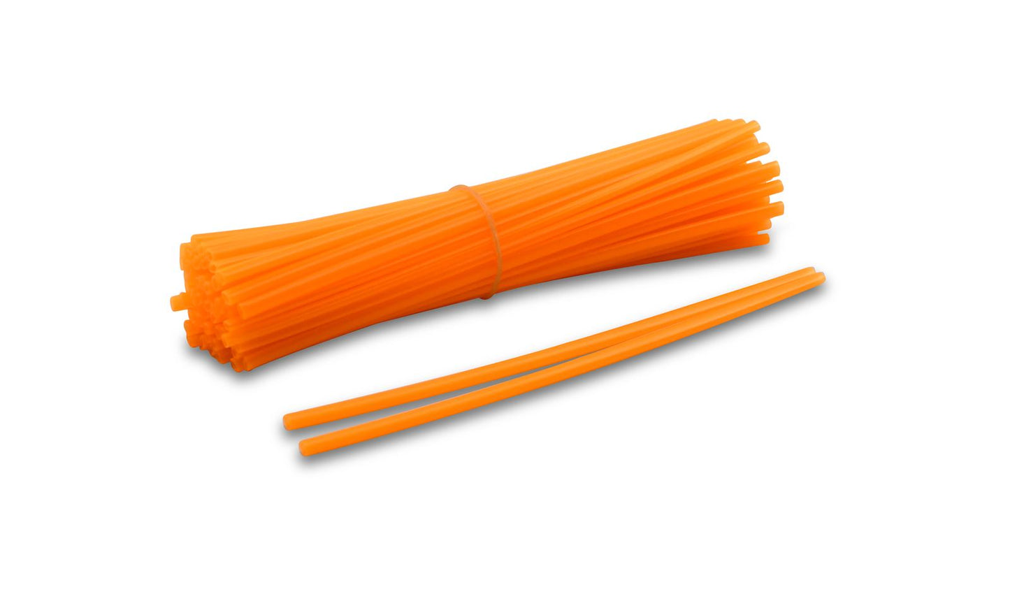 Spoke Cover Wraps Orange Full Set of 76 Covers for Up To 21" Wheels Front & Rear