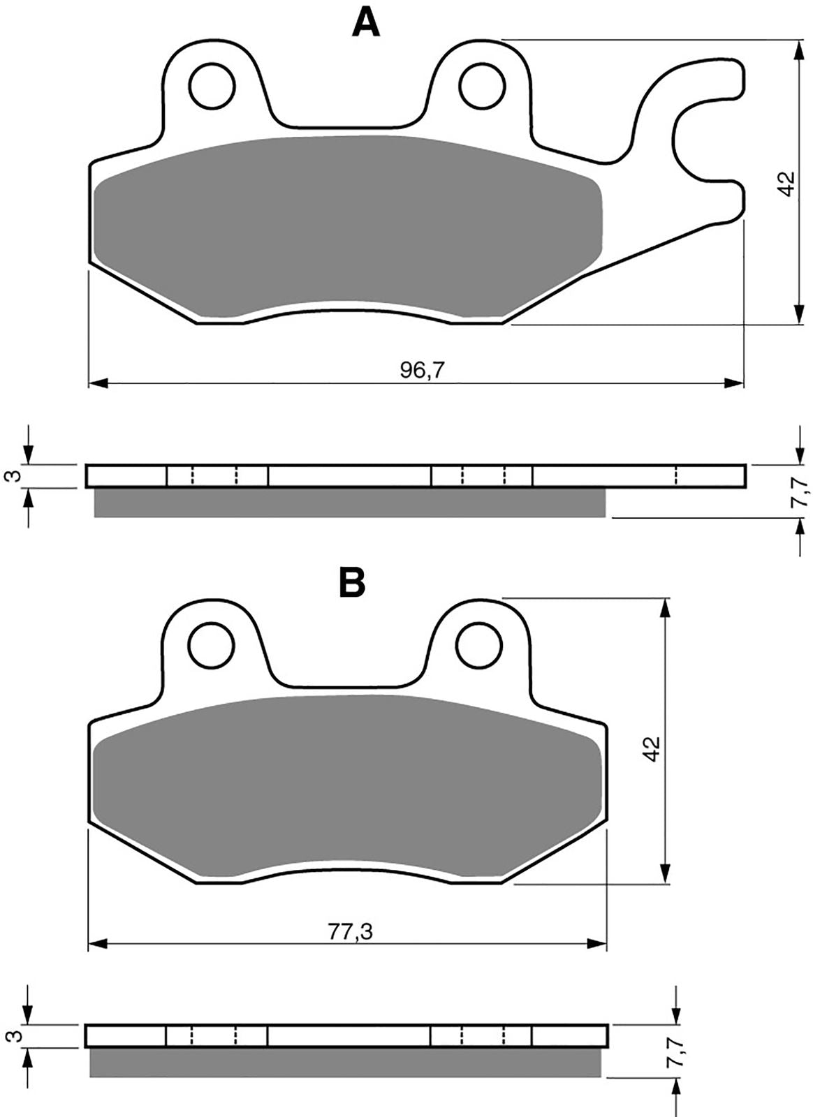Goldfren Brake Pads Brake Pads K1-009,VD250,FA165,FA215,FDB631,SBS134, SBS638