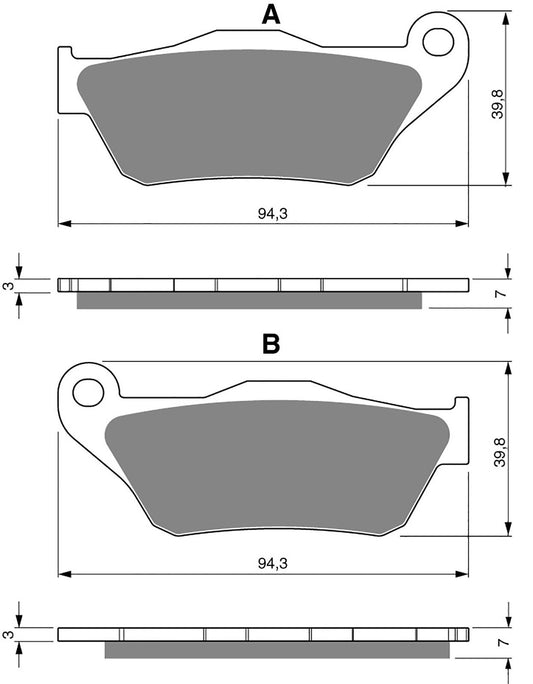 Goldfren Brake Pads AD262, FA430, SBS837