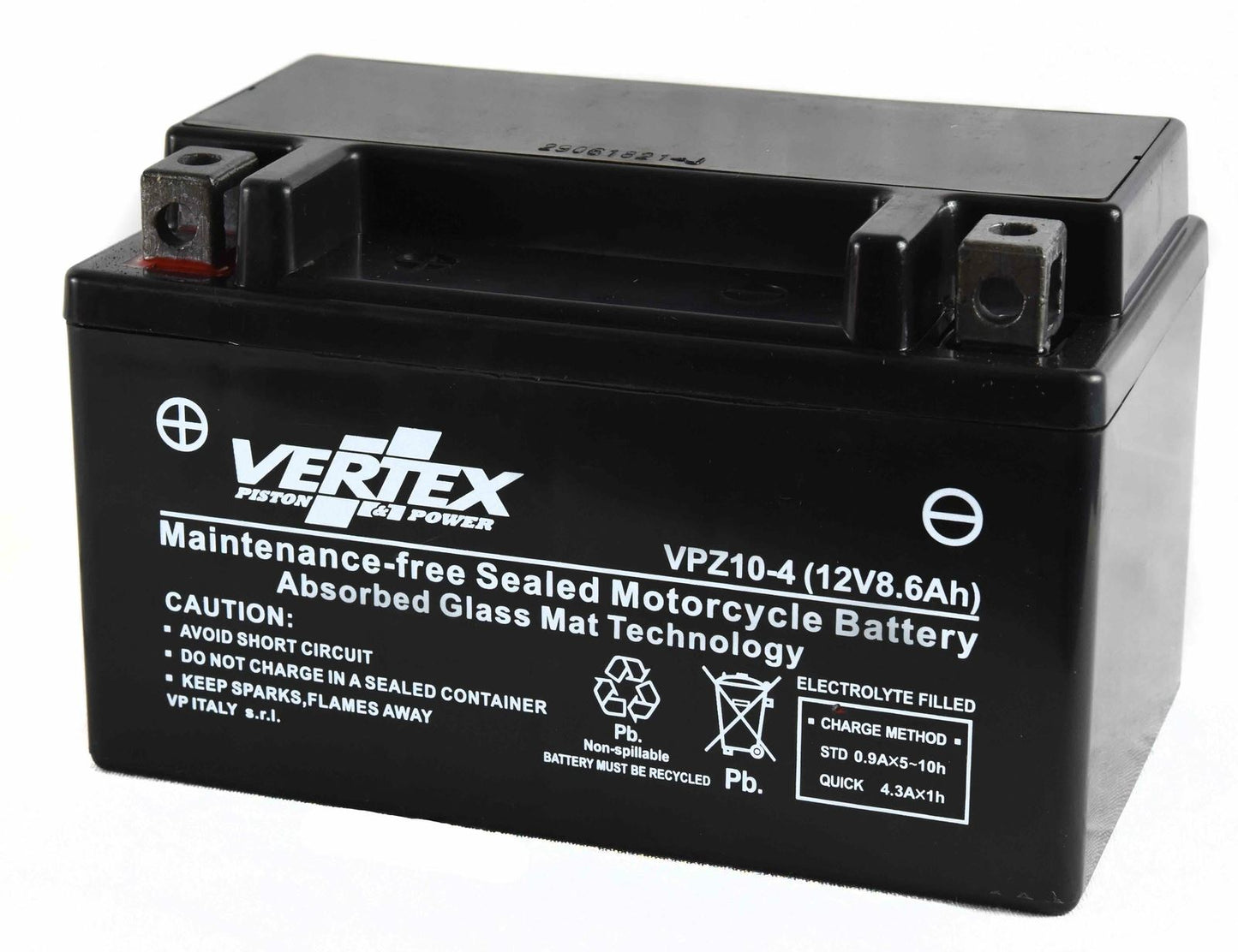 Vertex VPZ10-4 Battery replaces CTZ10-S (L:150 mm x W:86 mm x H:160 mm)