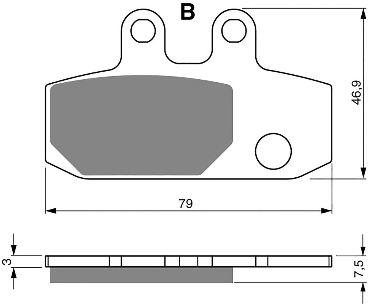 Goldfren Brake Pads AD223, VD9017, SBS761, FDB2105 fits Atlantic 500 02-05
