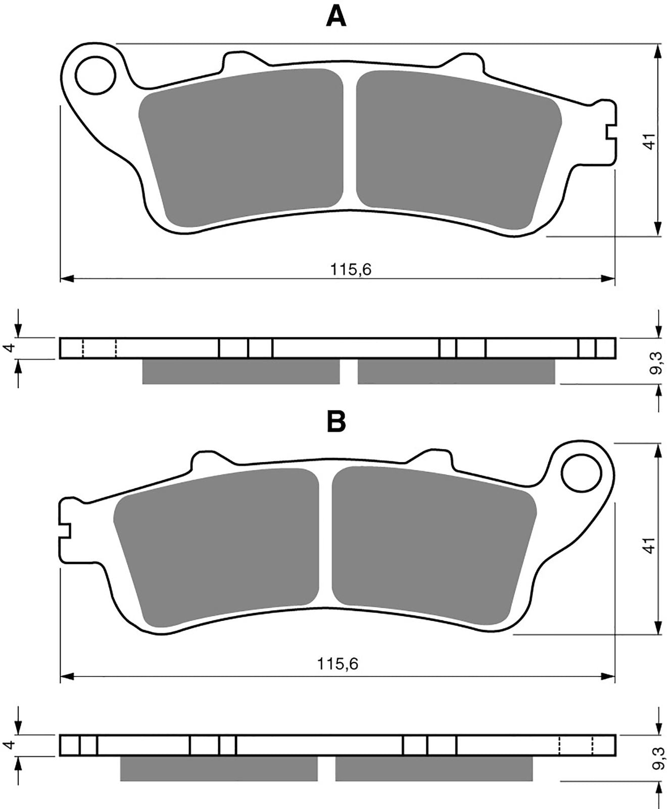 Goldfren Brake Pads AD135, FA281, SBS722