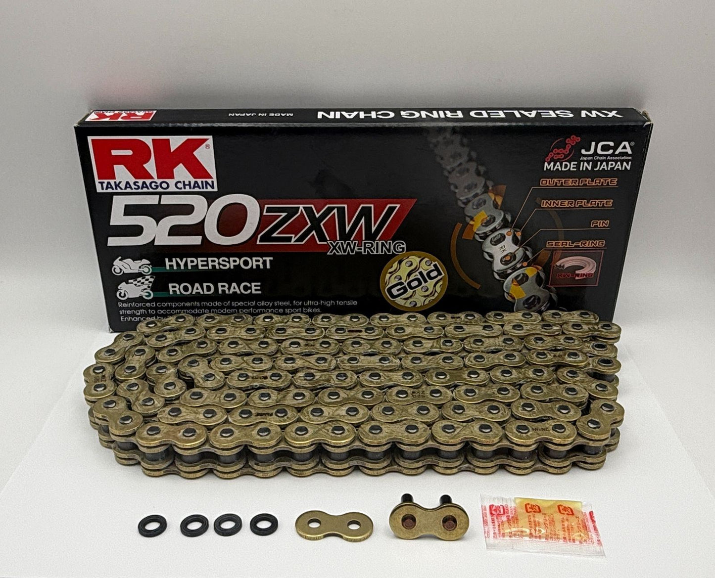RK Chain Super Heavy Duty XW-Ring Gold ZXW 520-130L (42.0KN)