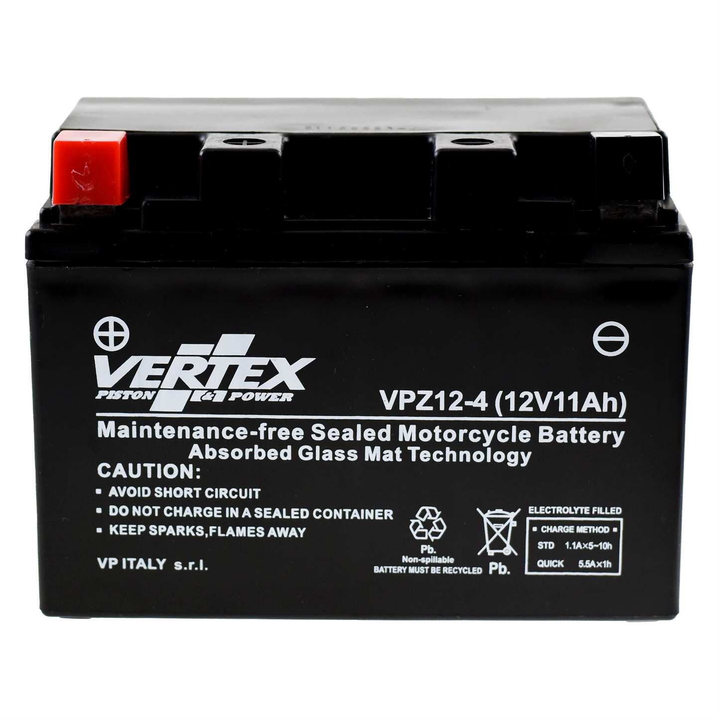 Vertex VPZ12-4 Battery replaces CTZ12-S (L:151 mm x W:87 mm x H:110 mm)