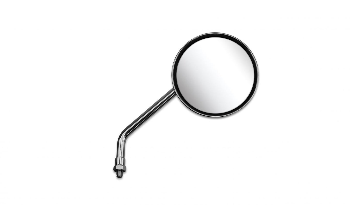 Mirror Right 10mm Chrome Round Early Honda Style (E-Marked)
