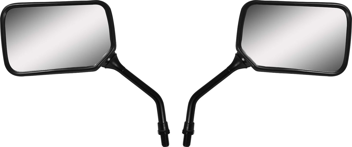Mirrors 10mm Black Rectangle Left & Right Honda Style