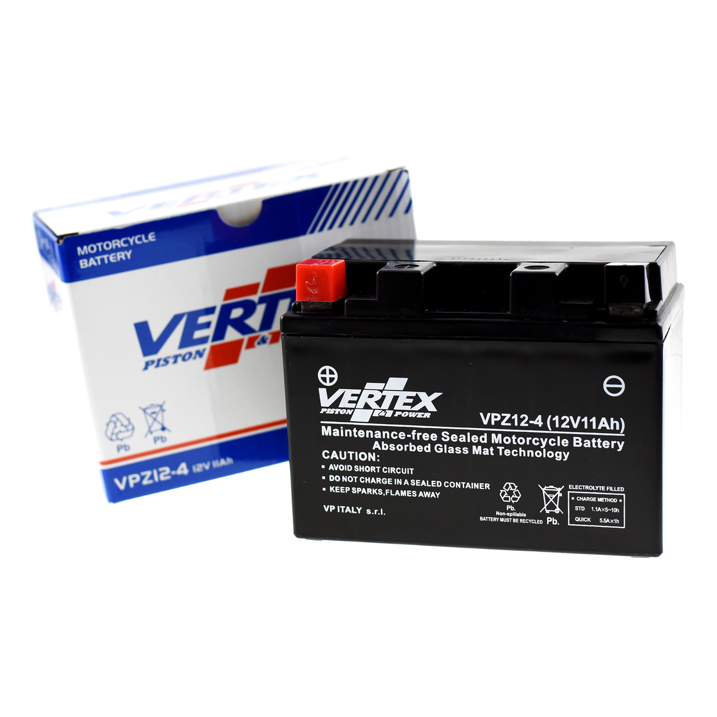 Vertex VPZ12-4 Battery replaces CTZ12-S (L:151 mm x W:87 mm x H:110 mm)