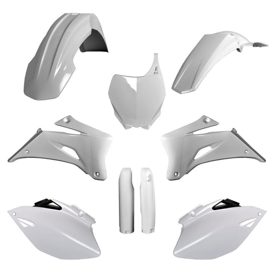 POLISPORT PLASTIC KIT + FORK GUARDS YAMAHA YZ250F 06-07, YZ450F 06-07, WHITE