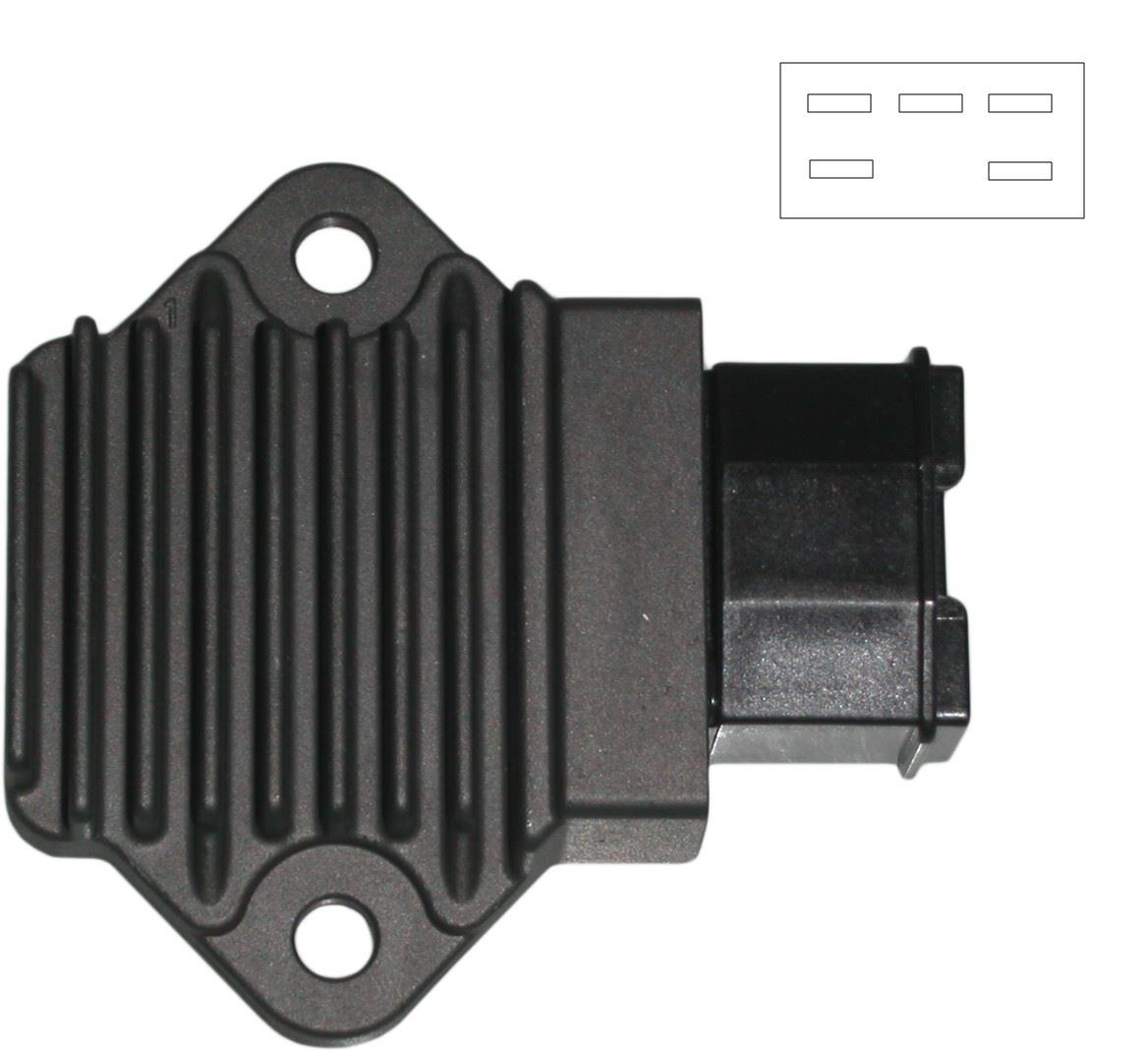 TourMax Regulator/Rectifier Honda CBR900, VTR1000, NC30 5 Pin SH693-12 OE Refs: 31600-KBG-008, 31600-KPJ-670, 31600-KY2-702, 31600-KY2-703, 31600-MV4-000, 31600-MV4-010