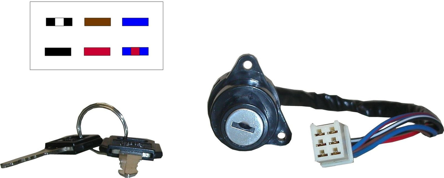 Ignition Switch Yamaha RD80, DT80MX 81-86 (6 Wires)