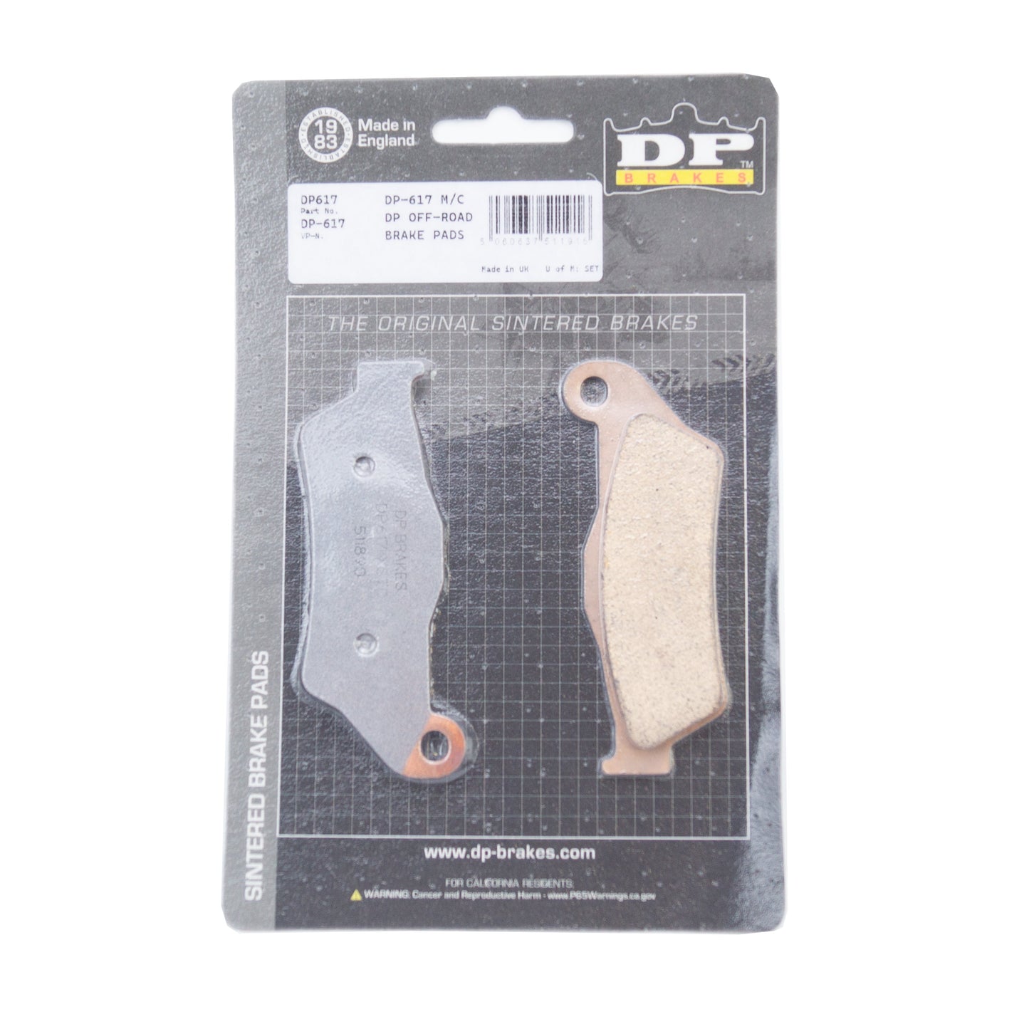 BRAKE PADS SINTERED DP BRAKES, DP617 Premium, FA181
