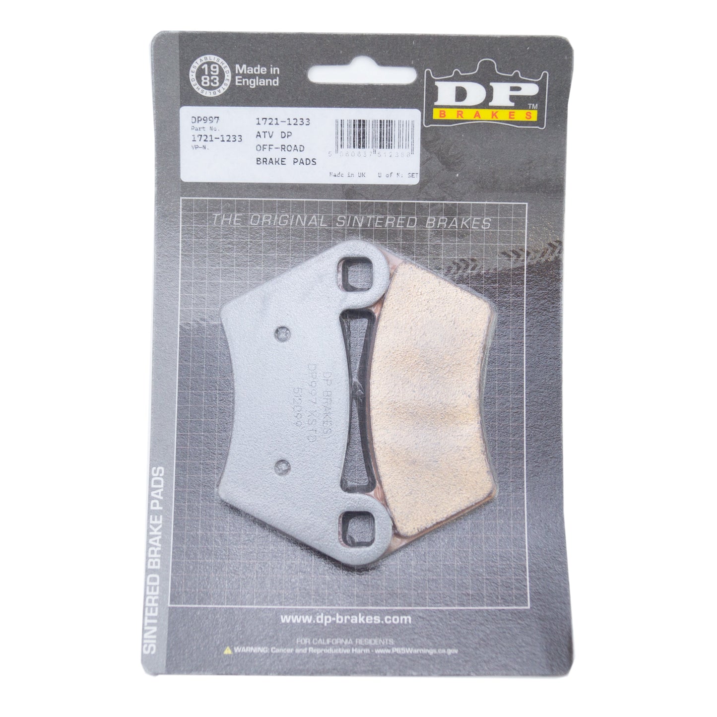 BRAKE PADS SINTERED DP997 DP, POLARIS 1910514, 2202413, 39-354, FA354