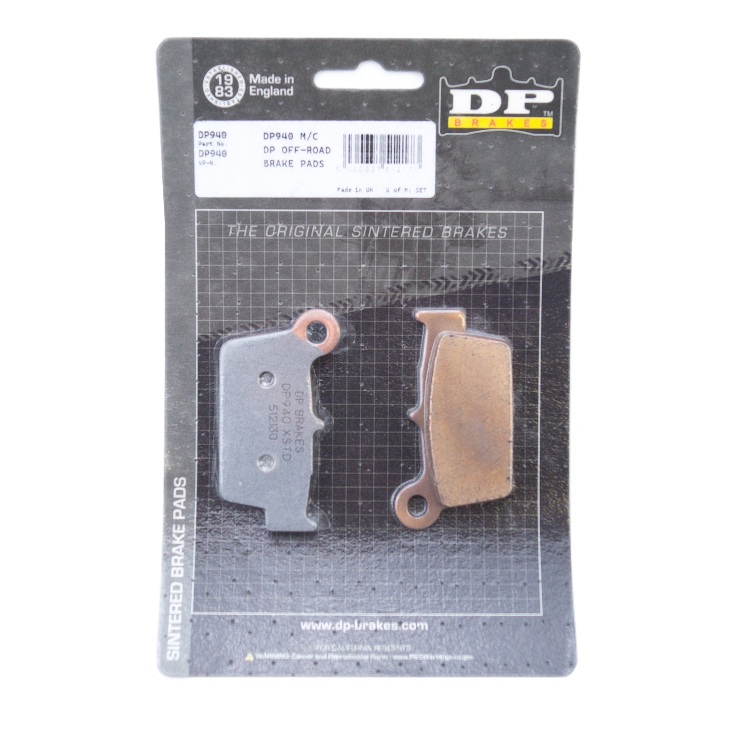 BRAKE PADS SINTERED DP BRAKES, DP940 Premium, FA367