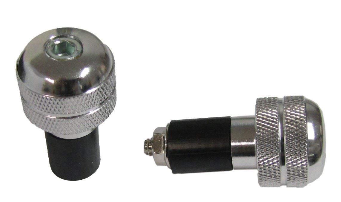 Handlebar Bar End Weight Universal Silver (Pair) 7/8"