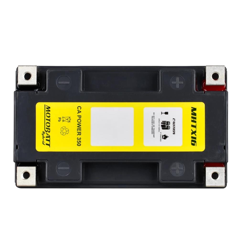 Motobatt Hybrid Battery MHTX16 Lithium, Lead Acid Hybrid 12v CA:350A L:151 x H:130 x W:87