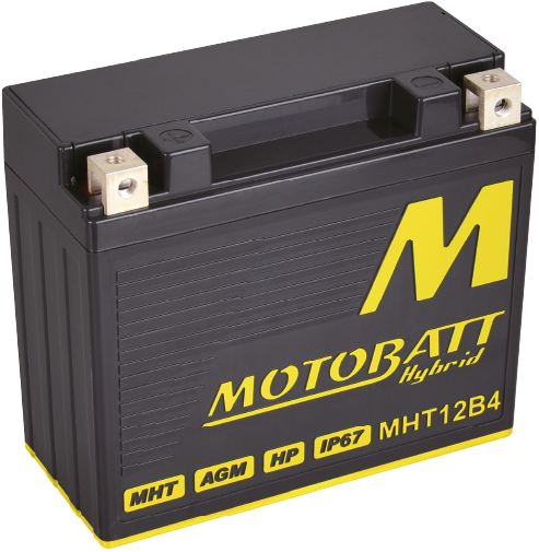 Motobatt Hybrid Battery MHT12B4 12v YT12BBS, YT12B4 L:150mm x H:130mm x W:70mm