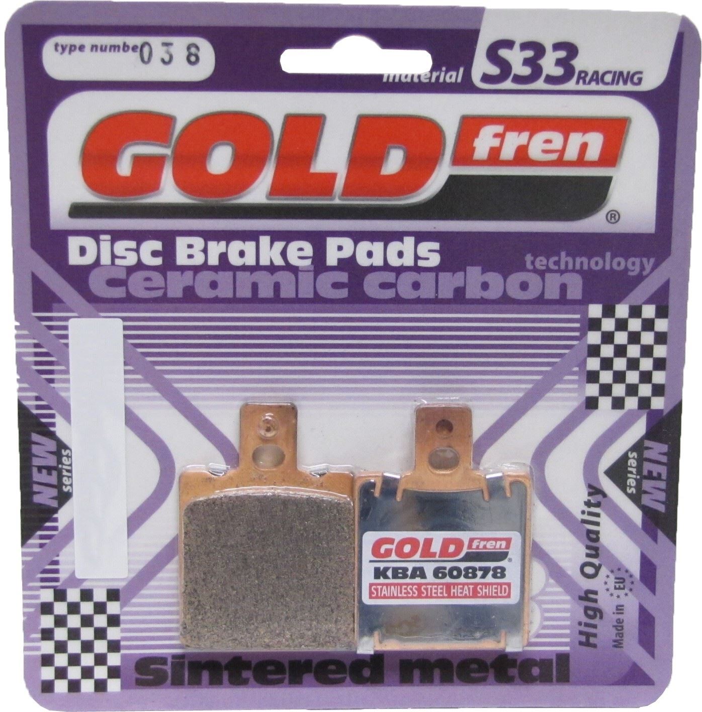 Goldfren Brake Pads S33-038, VD911, VD948, FA47, FDB207/R, FDB705, SBS519