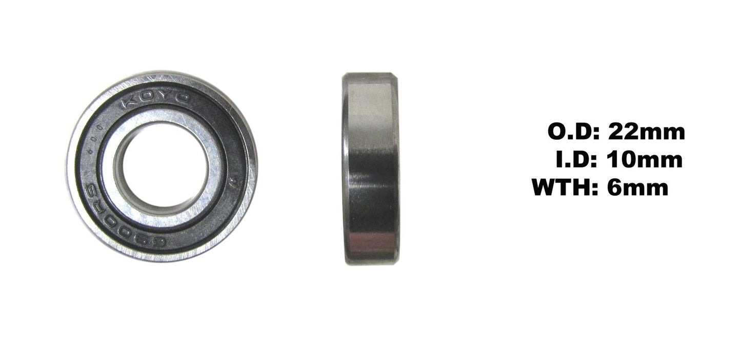 Koyo Bearing 6900-2RS-C3 (ID:10mm x OD:22mm x W:6mm)