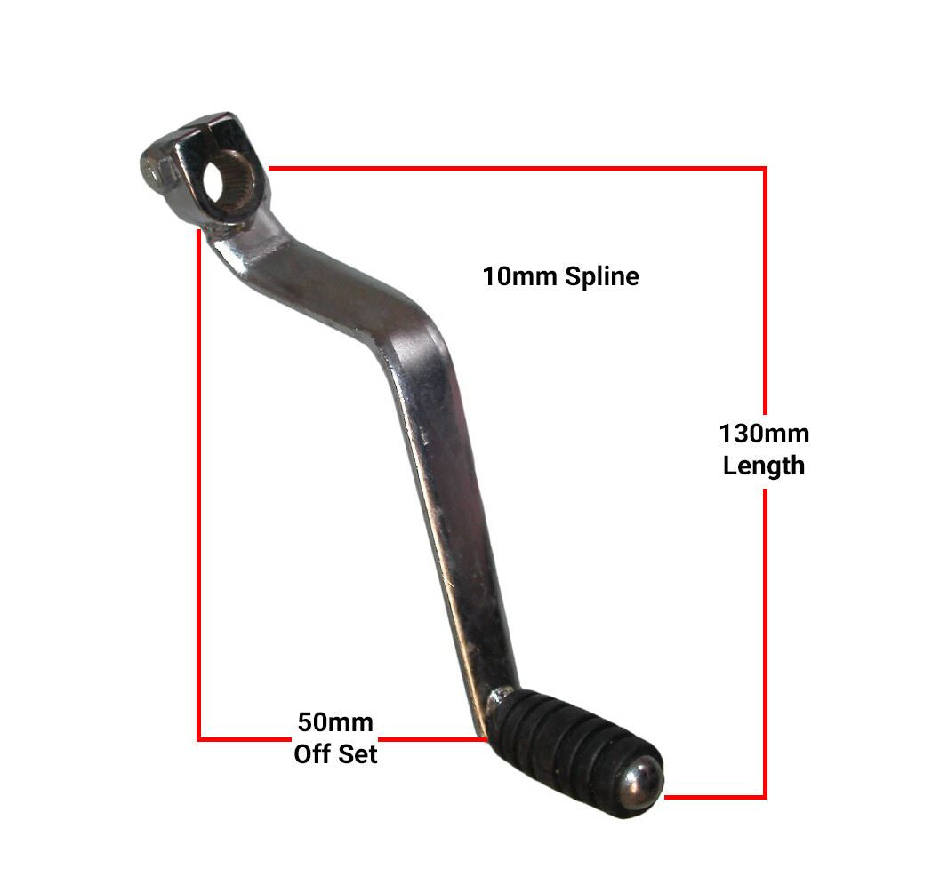 Gear Lever Honda, Kawasaki, Yamaha 5.50" Chrome Kicked Lever