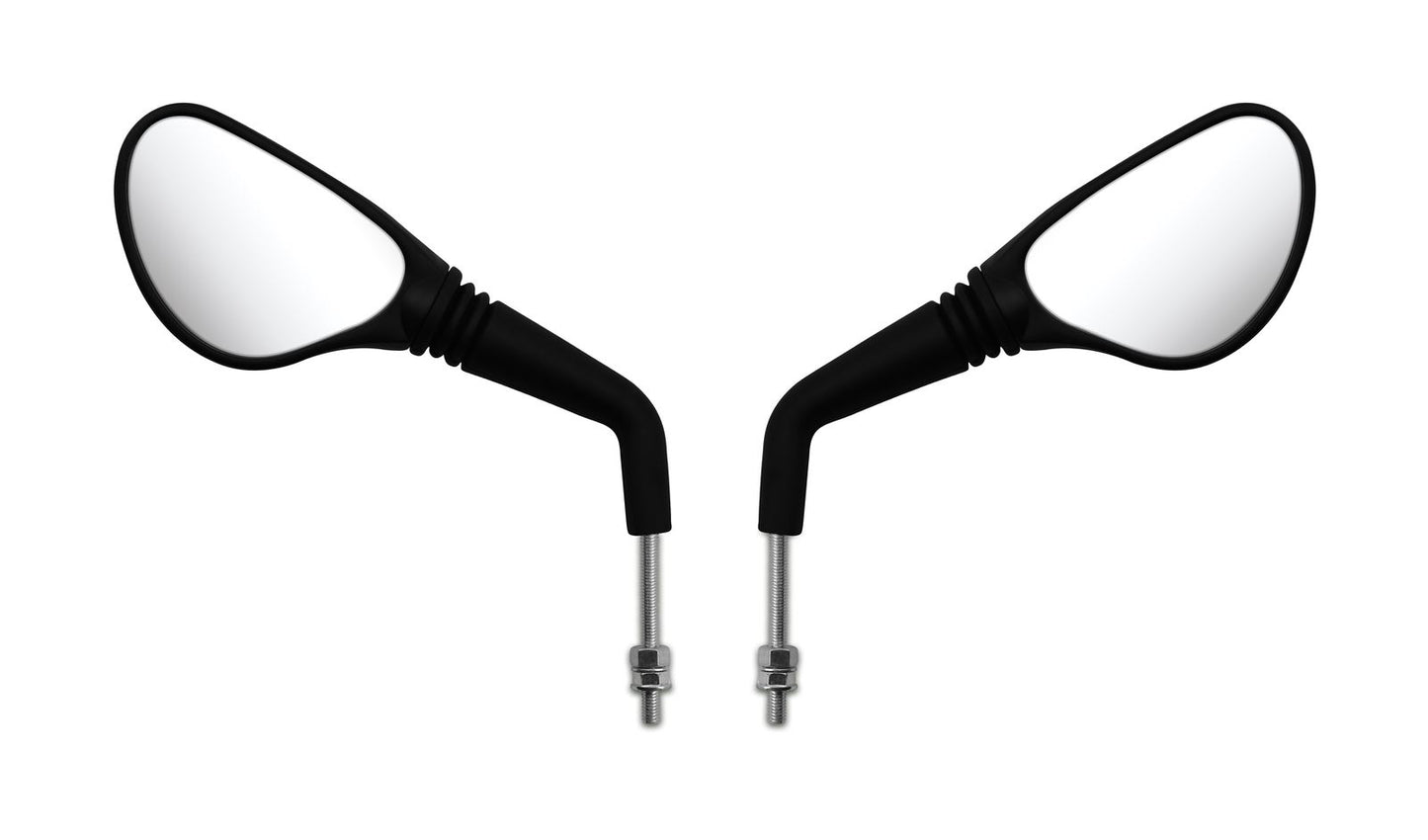Mirrors 8mm Black Rounded Left & Right Peugeot Speedfight 97