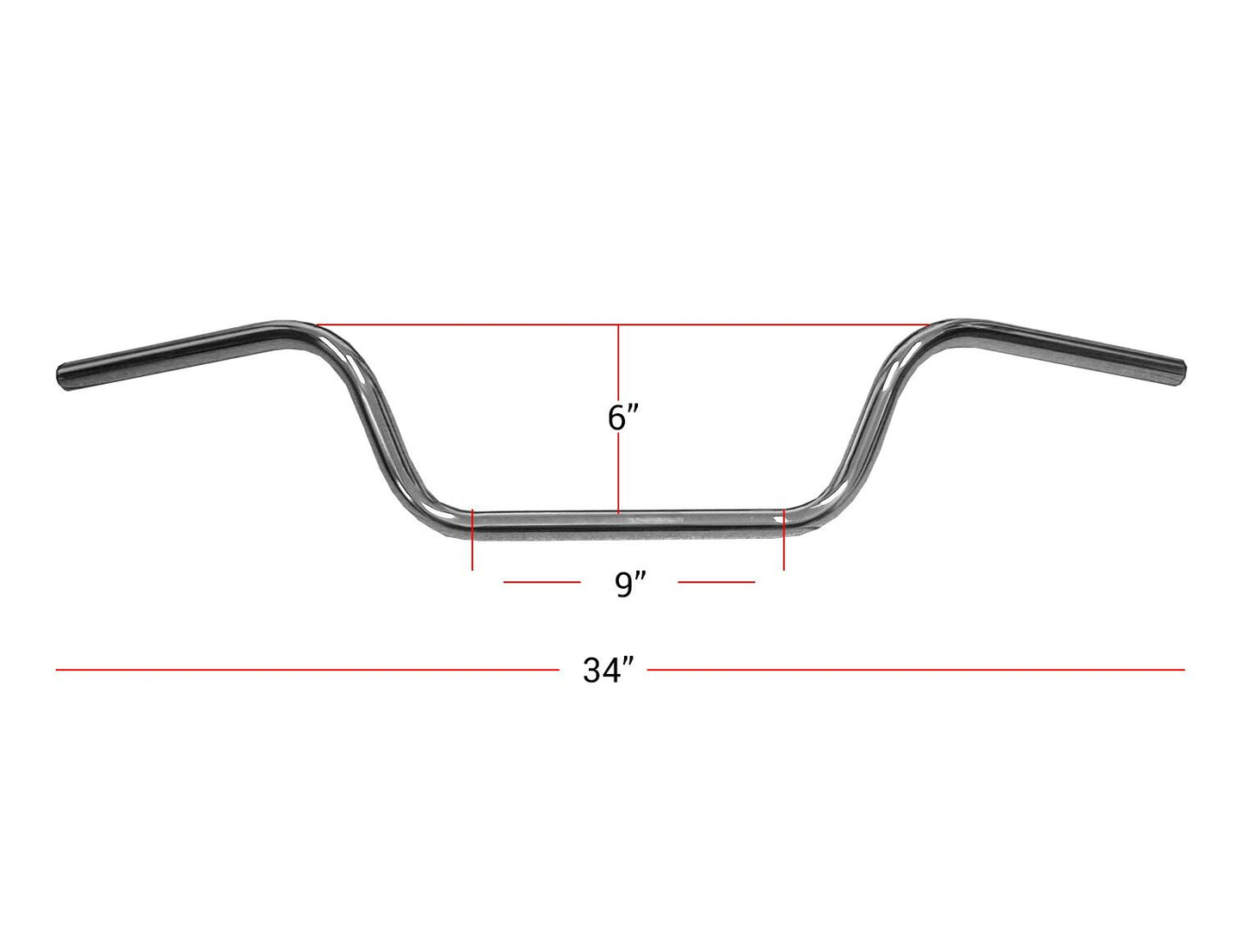 Handlebar 7/8'' Chrome Western 6'' Rise