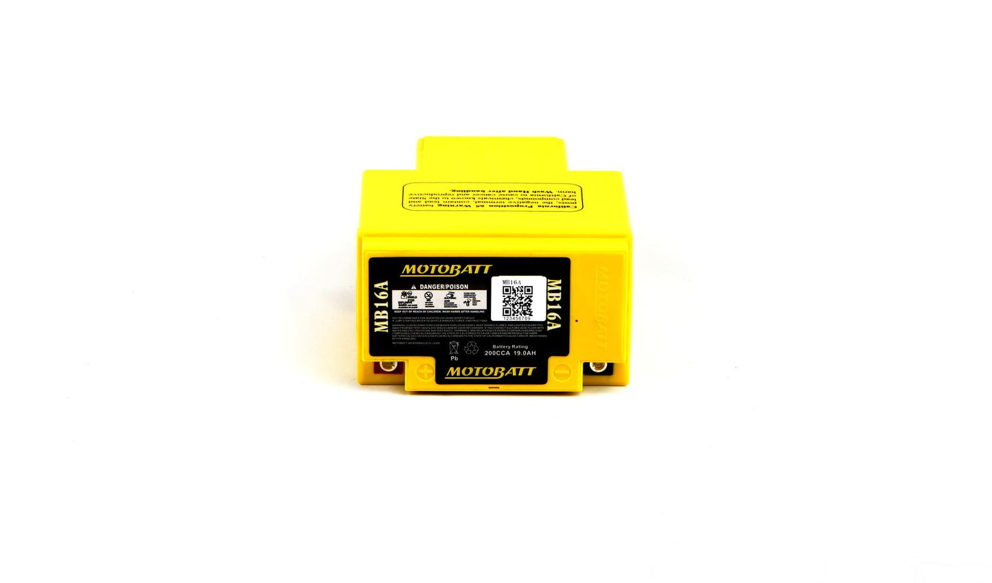 Motobatt Battery MB16A 12v 20.1Ah (20Hr) CCA:220A HYB16AA L:151mm x H:181mm x W:91mm (T-Shaped)