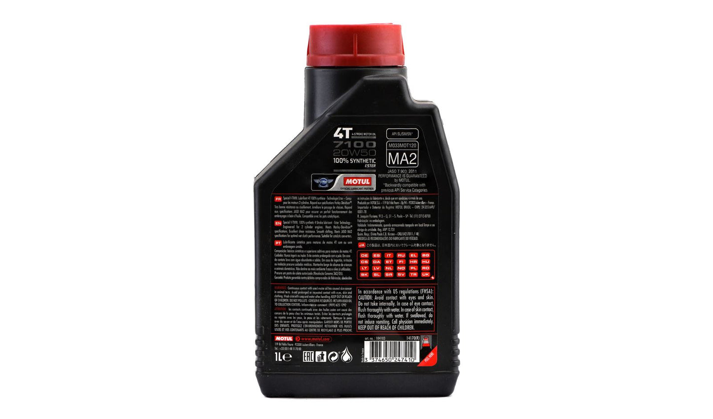 Motul 7100 20w50 4T 100% Synthetic 1 Litre