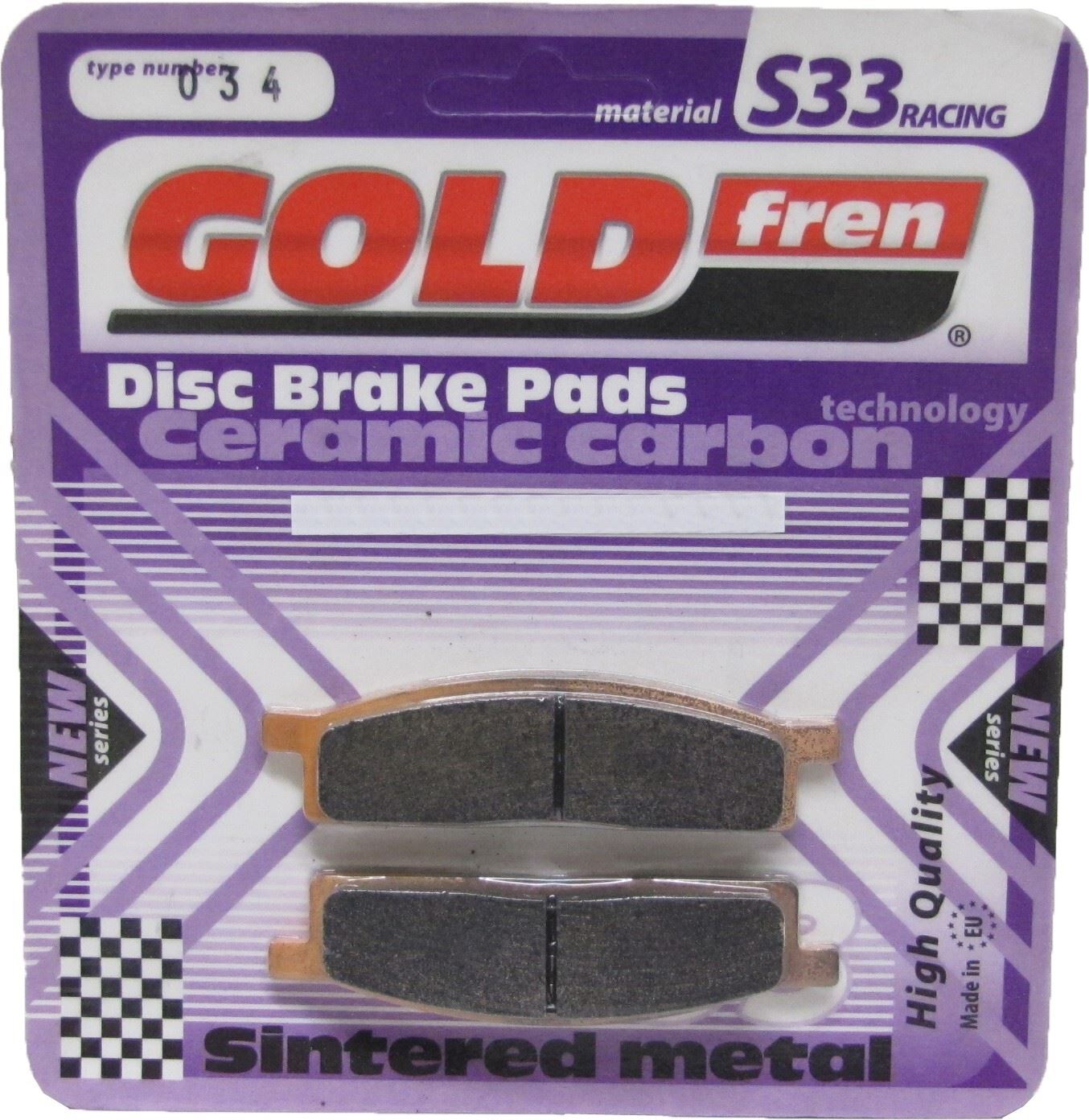 Goldfren Brake Pads S33-034, VD244, FA119, FDB453, SBS589