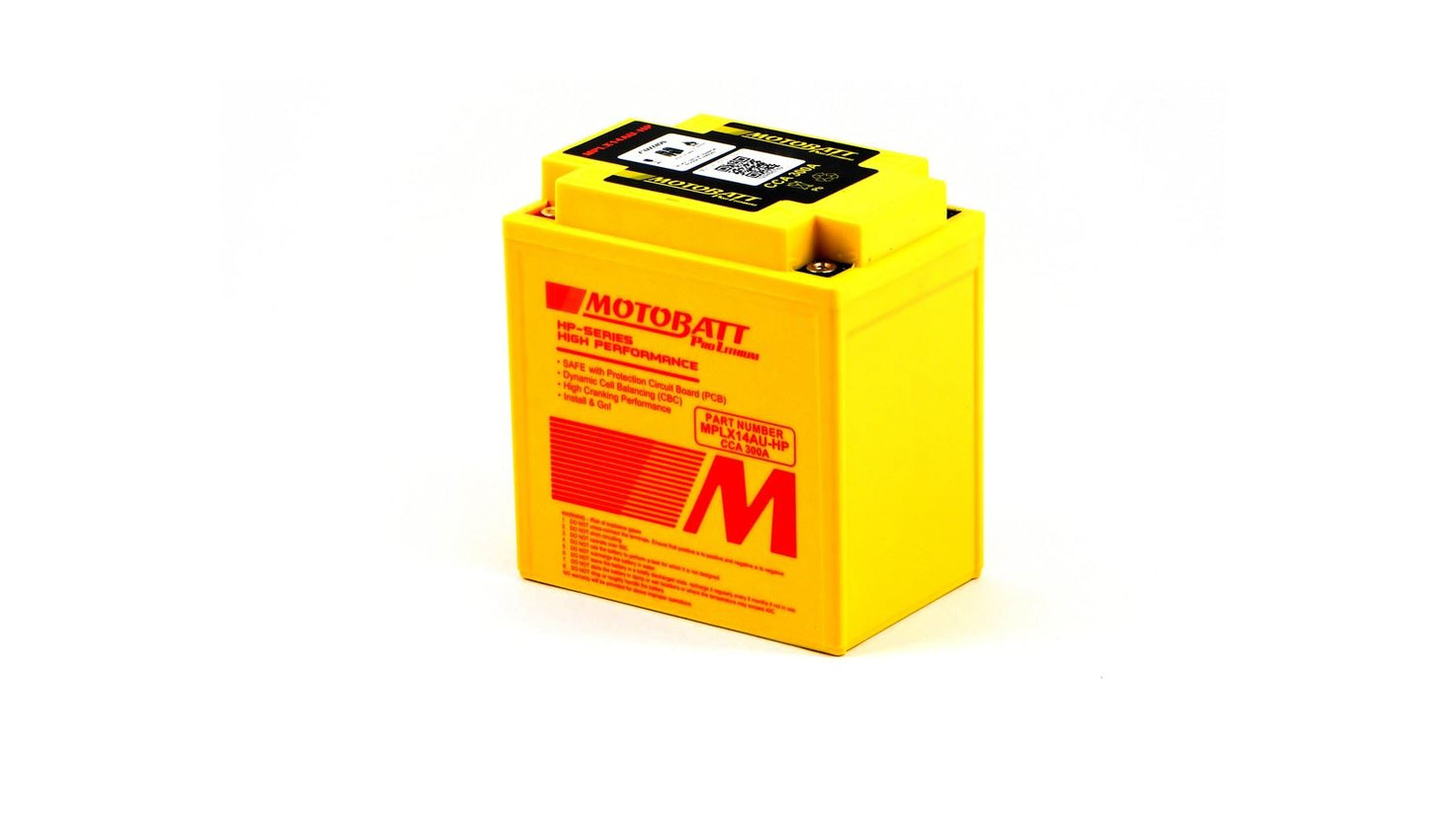 Motobatt Pro Lithium Battery MPLX14AU-HP With Charge Protection Circuit