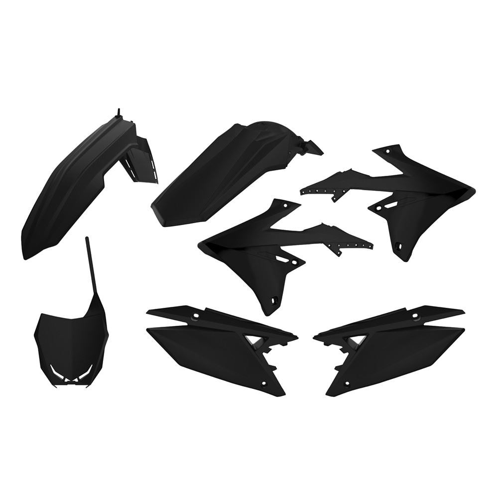 POLISPORT PLASTIC KIT SUZUKI RM-Z250 2019-2025, RM-Z450 2018-2025, BLACK
