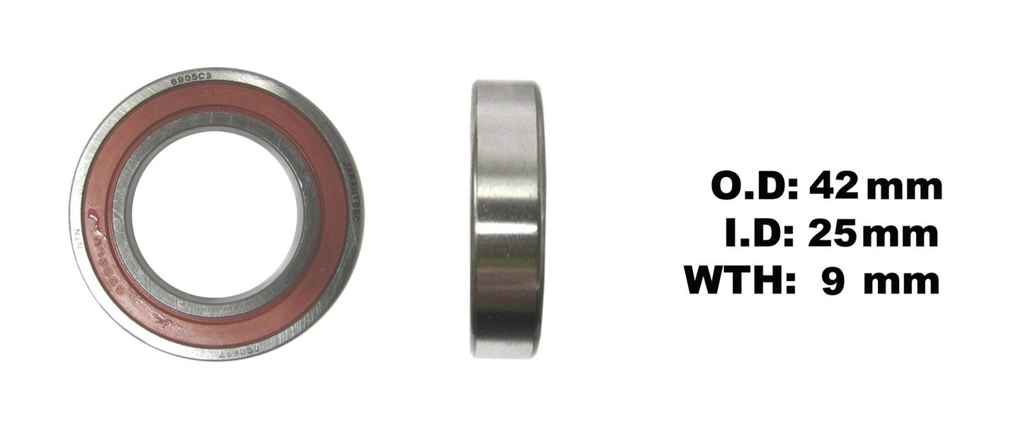 Bearing NTN 6905LLU(ID 25mm x OD 42mm x W 9mm)