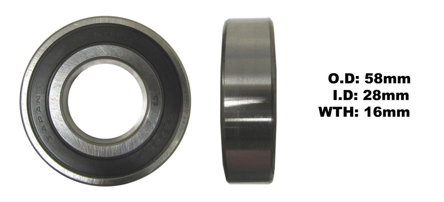 Koyo Bearing 62/28-2RS-C3 (ID:x 28mm x OD:58mm x W:16mm)