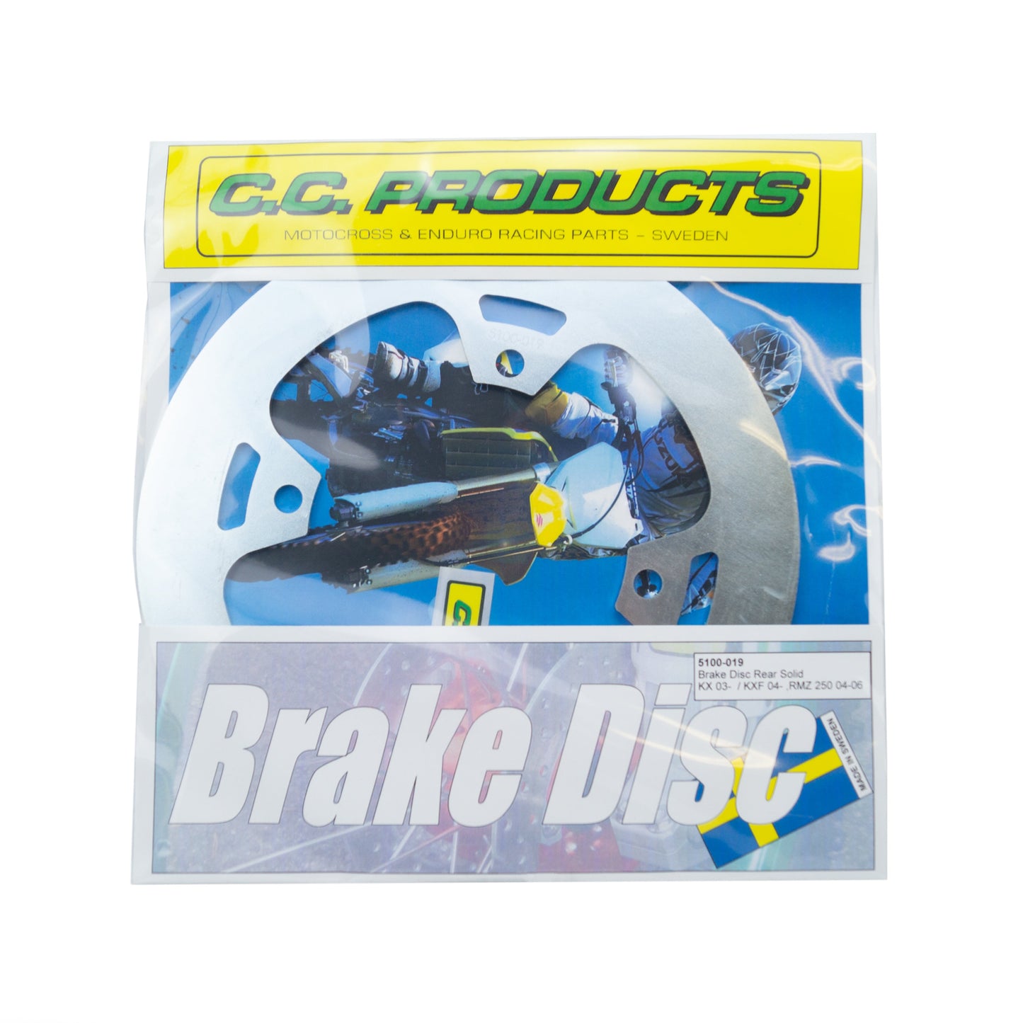 DISC BRAKE REAR KX125/250 03-08 KX-F250 04-23, KX-F450 06-23 SOLID, CROSS-CENTER