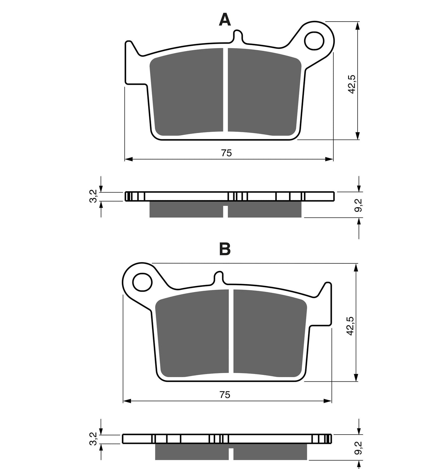 Goldfren Brake Pads AD402 SWM RS125 16-19 Rear FA697